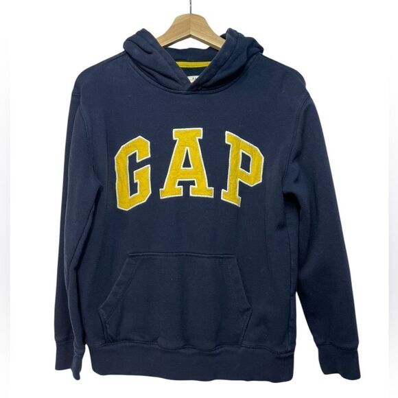 5 for $25🔥Gap Kids Navy Pullover Hooded Sweatshirt Boys XXL - Picture 1 of 4